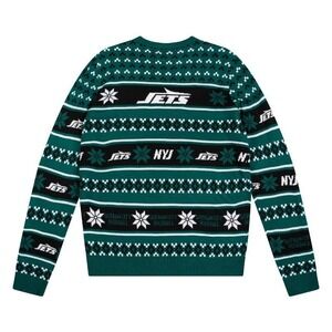 NWT FOCO NFL New York Jets Big Logo Ugly Christmas Sweater Men's Large